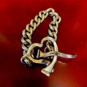 Uno De 50 Nailed Heart Chain Bracelet
